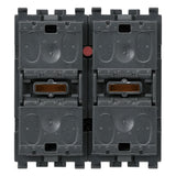 Vimar EIKON 2-Module Two-Rocker Push Buttons, Marine Version, Illuminated, 29V, IP40, Grey (RAL 7024)