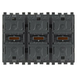 Vimar Eikon 3-Module 3-Rocker Push Button, For By-me Plus, 1M/2M Interchangeable Buttons, BUS 29V, IP40