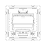 Vimar 3-Module Flush-Mount Floor Turret, For Eikon/Arké/Plana/Neve Devices, 120x120x60.5 mm, 3 Conduit Inlets, Metal, Includes Mounting Frame