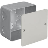 Vimar Flush Mounting Box for Floor Box, 3-Module, Zinc-Plated Metal