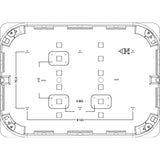 Vimar 12-14 Module Flush-Mount Box for Hollow Walls, 68 mm Cutout, 50 mm Internal Depth, Halogen-Free Plastic, GW 850C, Blue