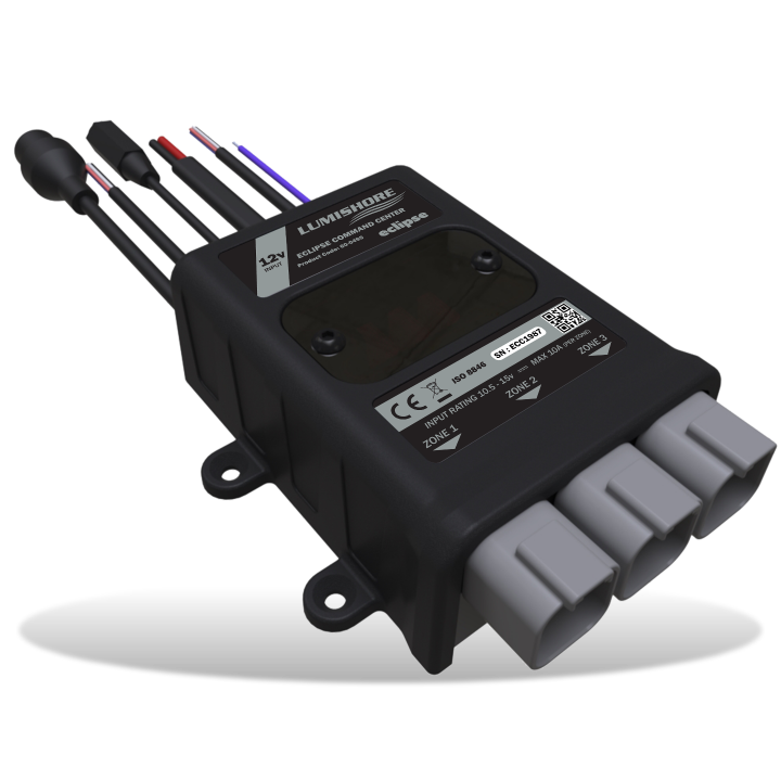 Lumishore - Eclipse Starter Kit - 17-30" Boats, CMD Center, 2 SMX24, 2 Down Light, 2 StripLED