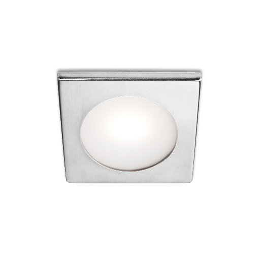 BCM - Charlotte 70 Downlight - Red LED, Polished Stainless Steel, Spring Mounted, 2W, 8-32VDC