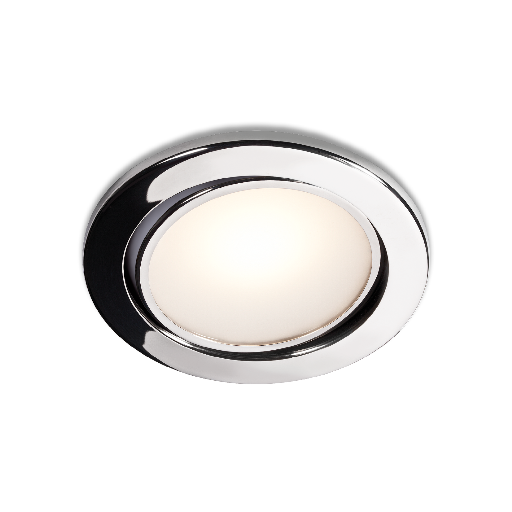 BCM - Phoenix 95 Downlights - With Switch, Polished Stainless Steel, Spring mount, 3000K, 8-32VDC