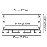 BCM - Blade One C Aluminum Housing - 2 Meter, Frameless Aluminium, With Opal Lens Profile
