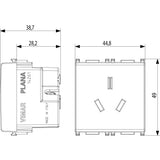 Vimar Plana 2P+E Australian SICURY Socket Outlet, AS/NZS 3112 Type I, 10A, 250V, IP20, Flush Mount