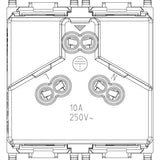 Vimar Plana 2P+E Australian SICURY Socket Outlet, AS/NZS 3112 Type I, 10A, 250V, IP20, Flush Mount