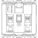 Vimar Plana 2P+E English Socket Outlet, 13A, 250V, IP20, Flush Mount, 2-Module