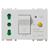 Vimar Plana 2P+E P17/11 Socket Outlet with C16 RCBO, 16A, 250V, 10 mA, 3000 A, 3-Module
