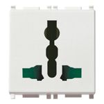 Vimar Plana SICURY Multi-Standard Socket Outlet, 2P+E, 13A, 250V, IP20, Flush Mount