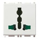 Vimar Plana SICURY Multi-Standard Socket Outlet, 2P+E, 13A, 250V, IP20, Flush Mount