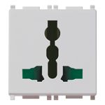 Vimar Plana SICURY Multi-Standard Socket Outlet, 2P+E, 13A, 250V, IP20, Flush Mount