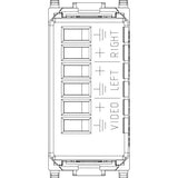 Vimar Plana Socket with 3 RCA Connectors, 1-Module, IP20, Flush-Mounted, Screw Terminals