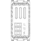 Vimar Plana Dimmer, 230V, 100-500W, For Incandescent Lamps, Push-Push Rotary Control, IP40