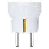 Vimar Sicury German/French to Italian Plug Adapter, 2P+E, 250V, 16A, 1500W, P17/11 Socket