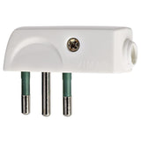 Vimar Supernova SPA11 Italian Standard Flat Plug, 2P+E, 10A, 250V, 90 Degree Cable Entry, IP20, Screwed Terminal