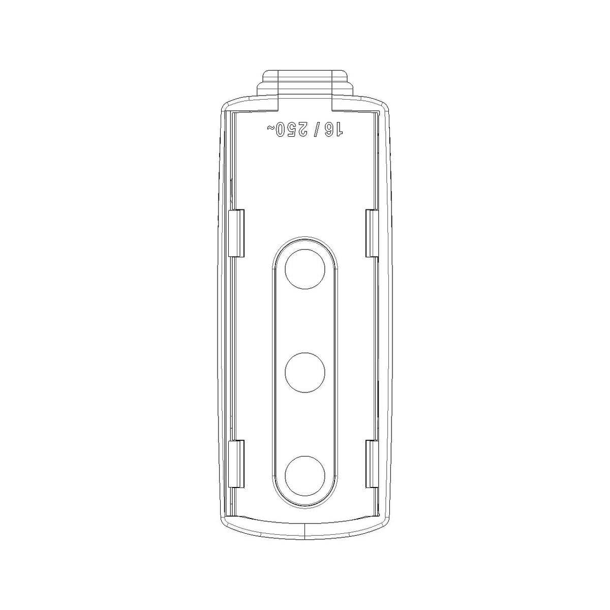 Vimar Supernova SPA17 Flat Plug, Italian Standard, 2P+E, 16A, 250V, 90 Degree Cable Entry