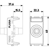 Vimar Plana S-Video Socket Connector, 4-Pin, Flush Mount, IP20