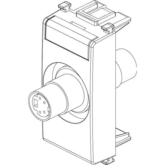 Vimar Plana S-Video Socket Connector, 4-Pin, Flush Mount, IP20