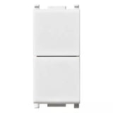 Vimar Plana Two Independent 1P NO+NO Push Buttons, 10A, 250V, IP40, Flush Mount