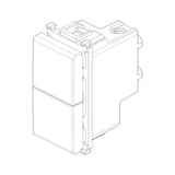 Vimar Plana Two Independent 1P NO+NO Push Buttons, 10A, 250V, IP40, Flush Mount