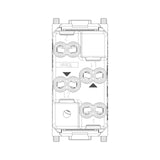 Vimar Plana Two Independent 1P NO+NO Push Buttons, 10A, 250V, IP40, Flush Mount