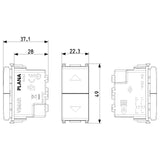 Vimar Plana Two Interlocked 1P NO+NO Push Buttons, 10A 250V, IP40