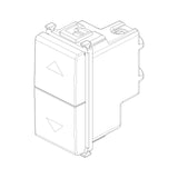 Vimar Plana Two Interlocked 1P NO+NO Push Buttons, 10A 250V, IP40