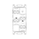 Vimar Plana Two Interlocked 1P NO+NO Push Buttons, 10A 250V, IP40