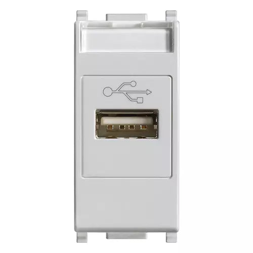 Vimar Plana USB Socket Connector, 1 Module, IP20, Flush-Mounted, Screw Terminals