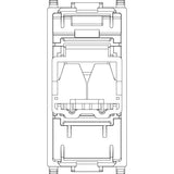 Vimar Plana USB Socket Connector, 1 Module, IP20, Flush-Mounted, Screw Terminals