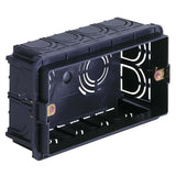 Vimar 4-Module Flush Mounting Box, For Masonry Walls, Halogen-Free Plastic, 14 Rear Inlets, 20/25 mm Pipe Entry