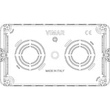 Vimar 4-Module Flush Mounting Box, For Masonry Walls, Halogen-Free Plastic, 14 Rear Inlets, 20/25 mm Pipe Entry