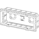 Vimar 6-7 Module Flush Mounting Box, For Masonry Walls, 9 Knockouts for 20/25 mm Tubes, Halogen-Free Plastic, IP00