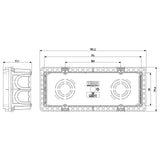 Vimar 6-7 Module Flush Mounting Box, For Masonry Walls, 9 Knockouts for 20/25 mm Tubes, Halogen-Free Plastic, IP00