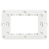 Vimar PLANA 3-Module Mounting Frame, For 3-Module Mounting Boxes, With Screws, Flush-Mounted