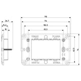 Vimar PLANA 3-Module Mounting Frame, For 3-Module Mounting Boxes, With Screws, Flush-Mounted