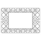 Vimar PLANA 3-Module Mounting Frame, For 3-Module Mounting Boxes, With Screws, Flush-Mounted