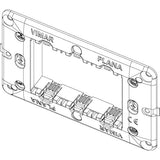 Vimar PLANA 3-Module Mounting Frame, For 3-Module Mounting Boxes, With Screws, Flush-Mounted