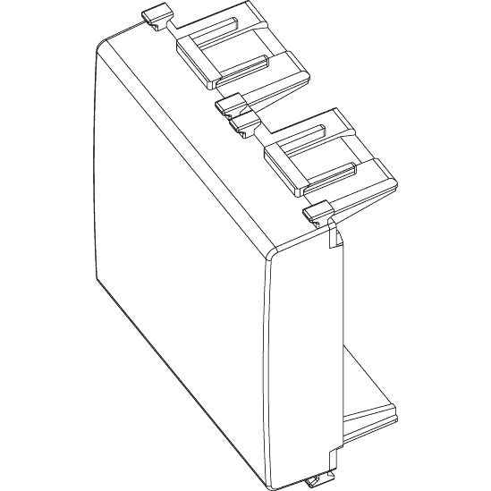 Vimar PLANA 2M Blank Module, Built-In, Claw Mount, Halogen-Free