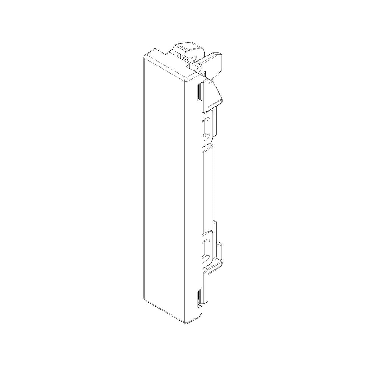 Vimar LINEA 1/2M Blank Module, Halogen-Free, IP40, Thermoplastic