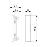 Vimar LINEA 1/2M Blank Module, Halogen-Free, IP40, Thermoplastic