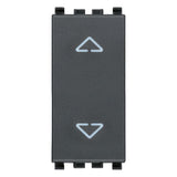 Vimar EIKON 2P 10A 2-Way Push Button, 250V, 6-Terminal, IP40, Central OFF Position