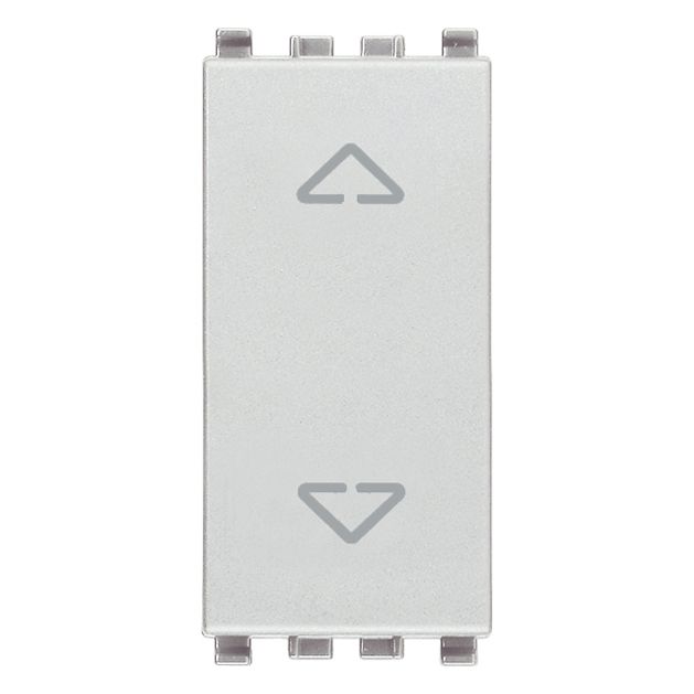 Vimar EIKON 2P 10A 2-Way Push Button, 250V, 6-Terminal, IP40, Central OFF Position