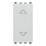 Vimar EIKON 2P 10A 2-Way Push Button, 250V, 6-Terminal, IP40, Central OFF Position