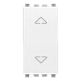 Vimar EIKON 2P 10A 2-Way Push Button, 250V, 6-Terminal, IP40, Central OFF Position