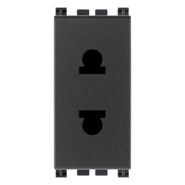 Vimar ARKÉ 2P USA+EU SICURY Outlet, 16A, 250V, IP20, Flush-Mounted