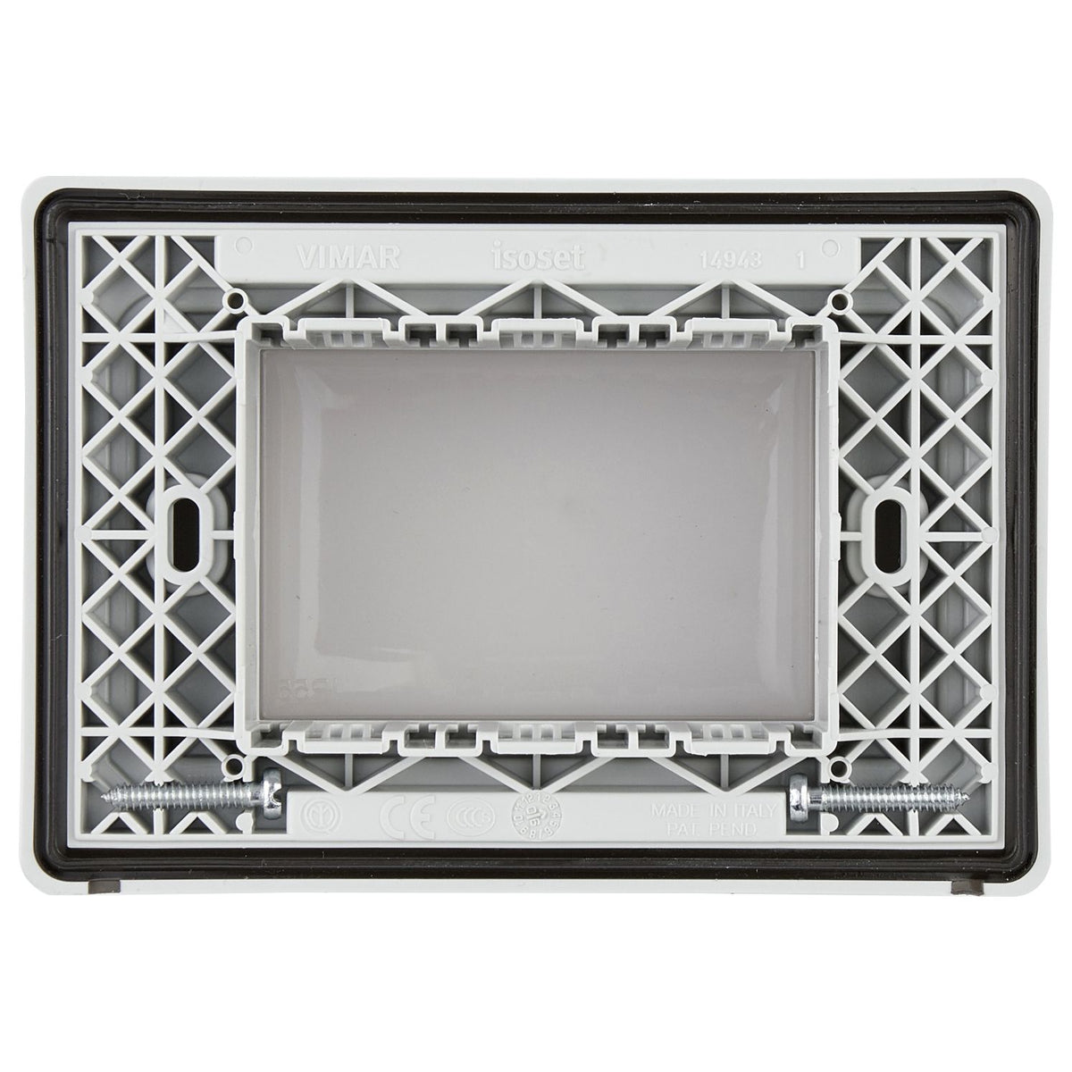 Vimar Isoset 3-Module IP55 Cover Plate, For Eikon, Arké, Plana, With Screws