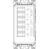 Vimar ARKÉ 3 RCA Connector Socket, 1 Module, IP20, Flush-Mounted, Screw Terminals