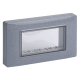 Vimar 4-Module IP55 Cover Plate, For Eikon and Plana Series, For 4-Module Flush Mounting Boxes, With Screws